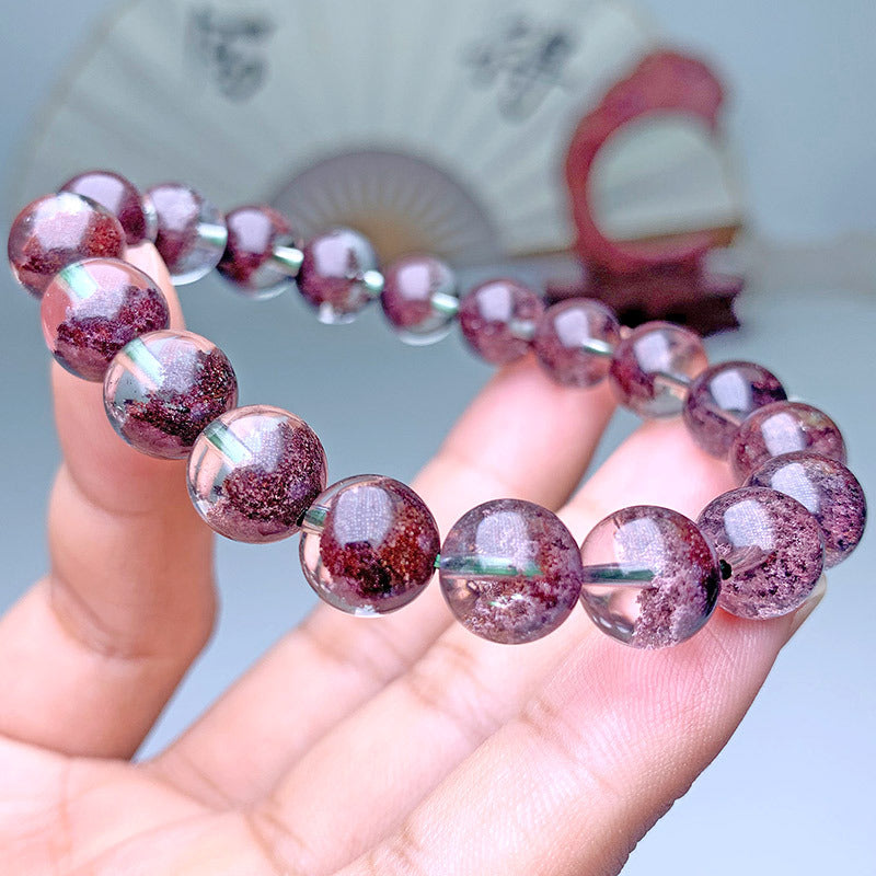Natural Red Phantom Bracelet Crystal Clean Treasure Bowl Red Phantom Phantom Crystal DIY Wholesale Crystal Jewelry