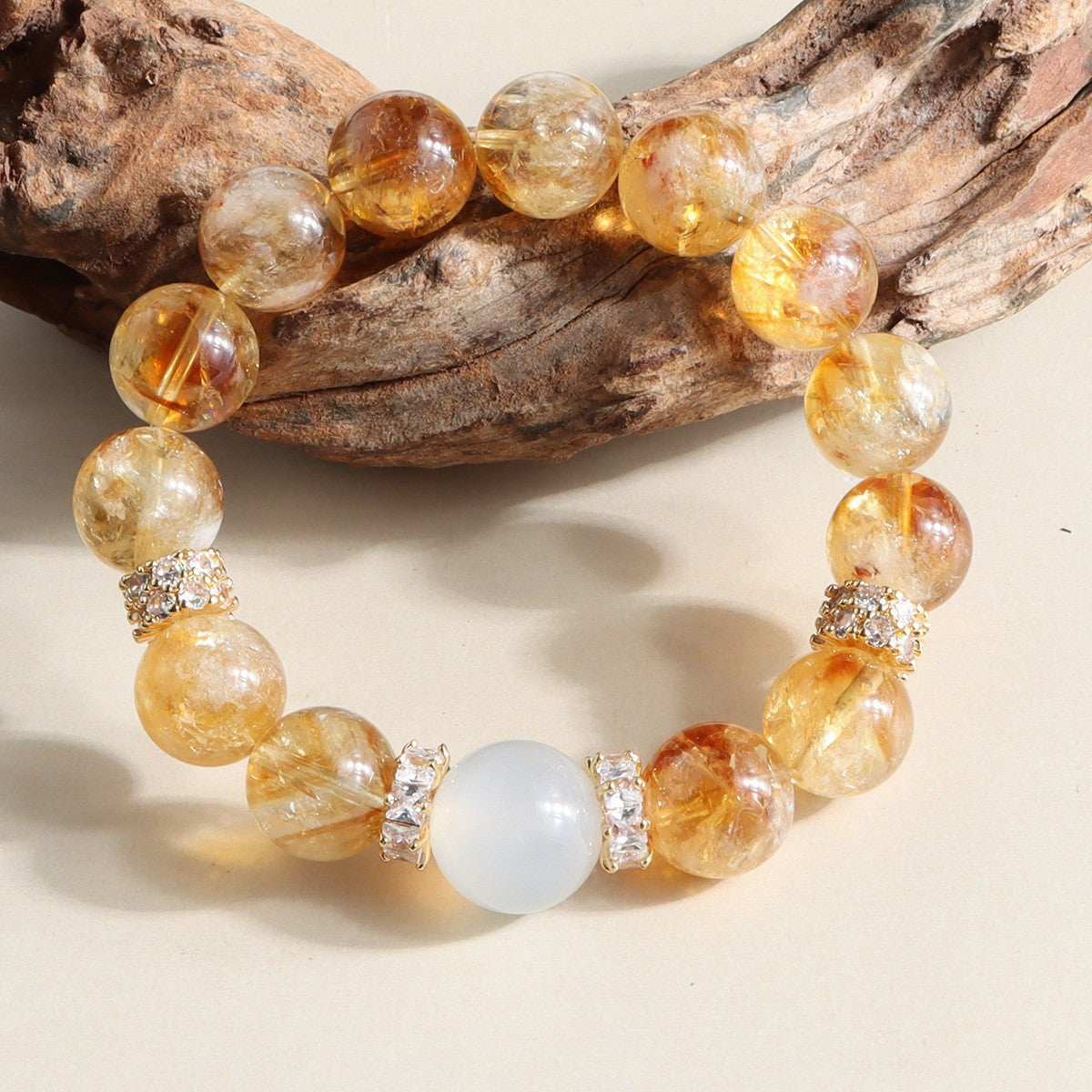Fortune Energy Natural Yellow Pagoda Crystal Beaded Bracelet for Women High-end Tiger Eye Stone Bracelet Wholesale