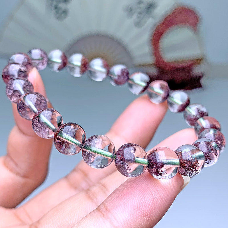 Natural Red Phantom Bracelet Crystal Clean Treasure Bowl Red Phantom Phantom Crystal DIY Wholesale Crystal Jewelry