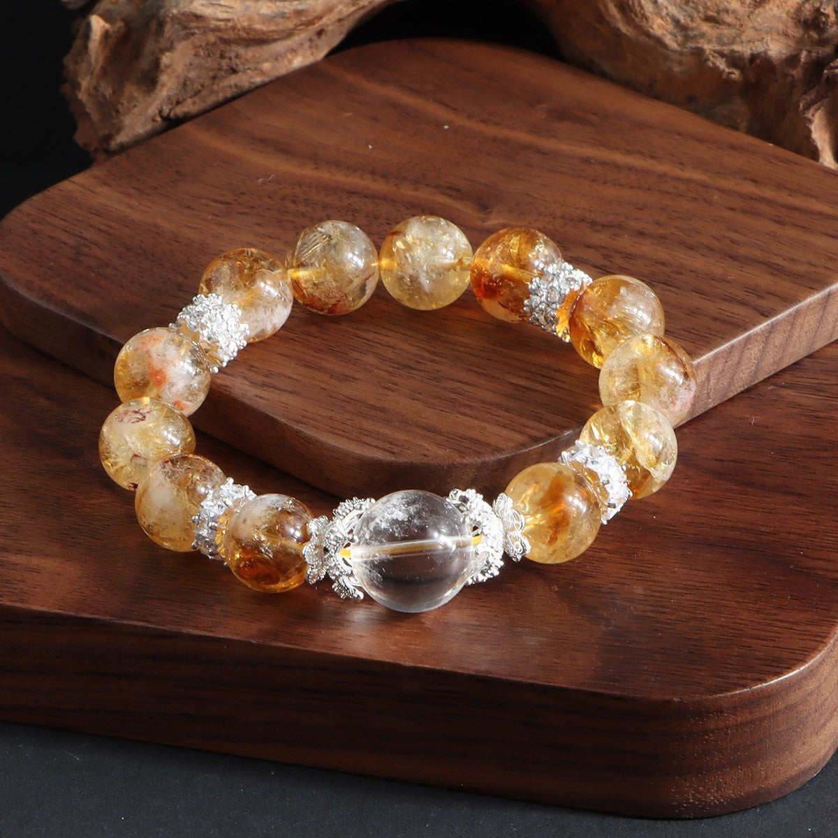 Fortune Energy Natural Yellow Pagoda Crystal Beaded Bracelet for Women High-end Tiger Eye Stone Bracelet Wholesale