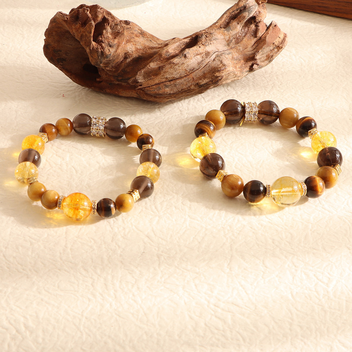 Fortune Energy Natural Yellow Pagoda Crystal Beaded Bracelet for Women High-end Tiger Eye Stone Bracelet Wholesale