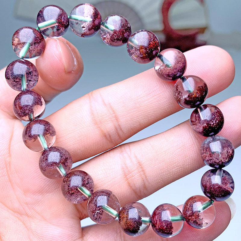 Natural Red Phantom Bracelet Crystal Clean Treasure Bowl Red Phantom Phantom Crystal DIY Wholesale Crystal Jewelry