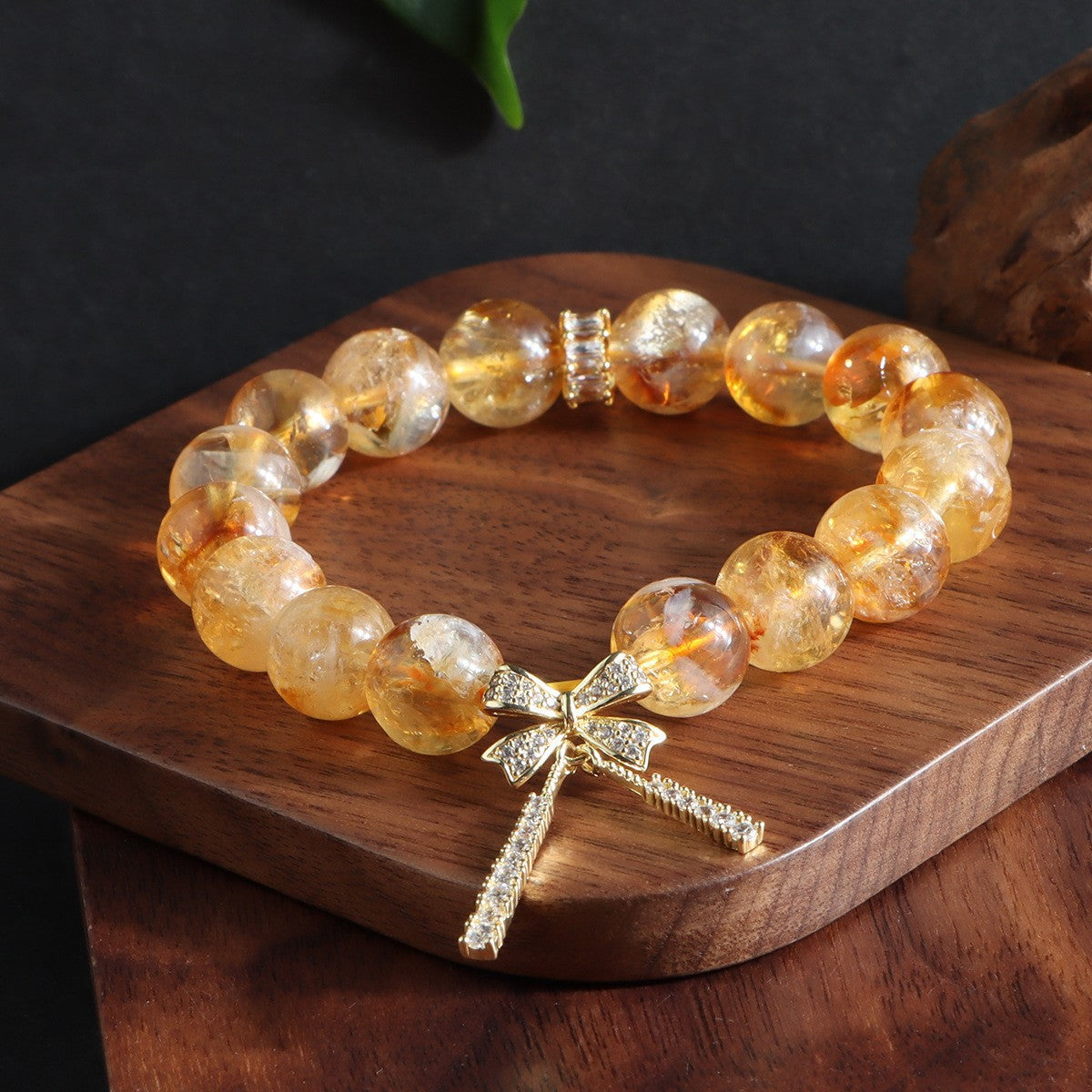 Fortune Energy Natural Yellow Pagoda Crystal Beaded Bracelet for Women High-end Tiger Eye Stone Bracelet Wholesale