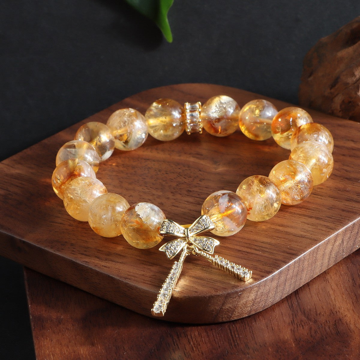 Fortune Energy Natural Yellow Pagoda Crystal Beaded Bracelet for Women High-end Tiger Eye Stone Bracelet Wholesale