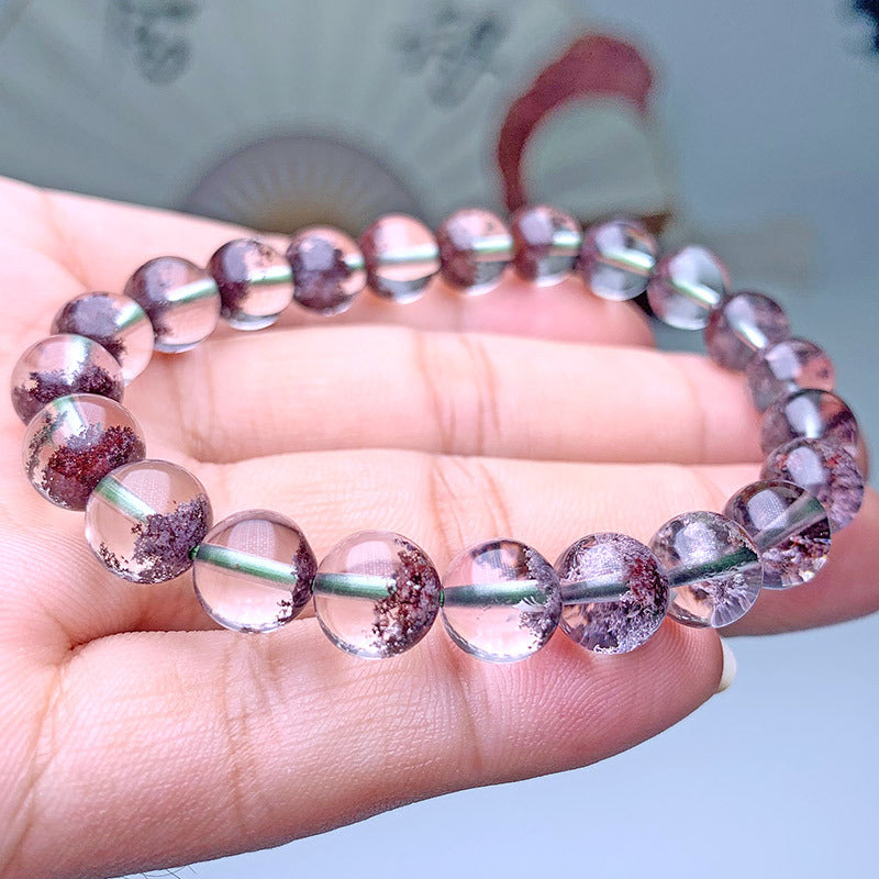 Natural Red Phantom Bracelet Crystal Clean Treasure Bowl Red Phantom Phantom Crystal DIY Wholesale Crystal Jewelry