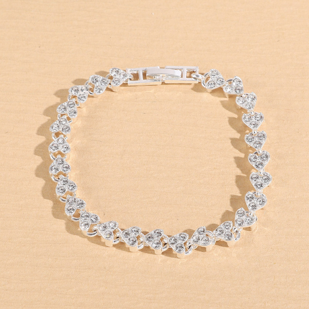 Cross-Border Hot-Selling European and American Simple Natural Full Diamond Crystal Roman Bracelet Women's Bangle Live Streaming Benefit Item