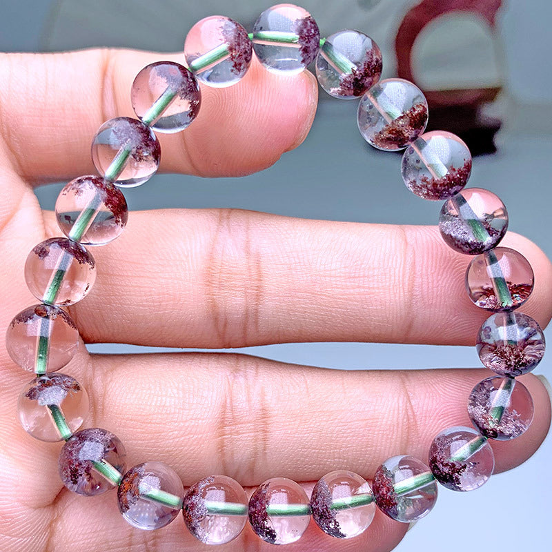 Natural Red Phantom Bracelet Crystal Clean Treasure Bowl Red Phantom Phantom Crystal DIY Wholesale Crystal Jewelry