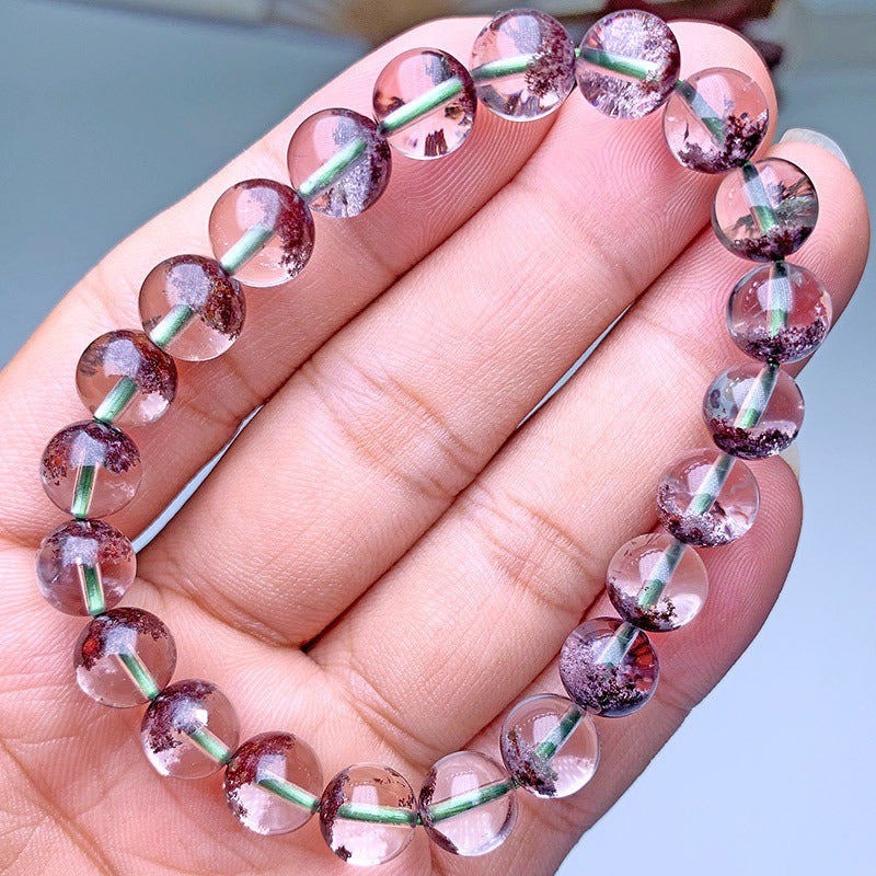 Natural Red Phantom Bracelet Crystal Clean Treasure Bowl Red Phantom Phantom Crystal DIY Wholesale Crystal Jewelry