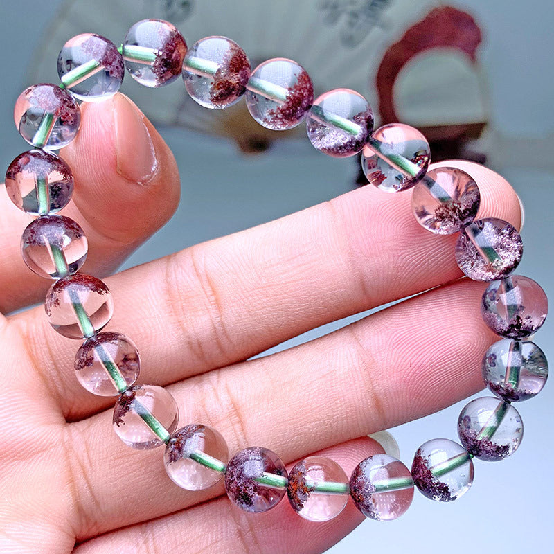 Natural Red Phantom Bracelet Crystal Clean Treasure Bowl Red Phantom Phantom Crystal DIY Wholesale Crystal Jewelry