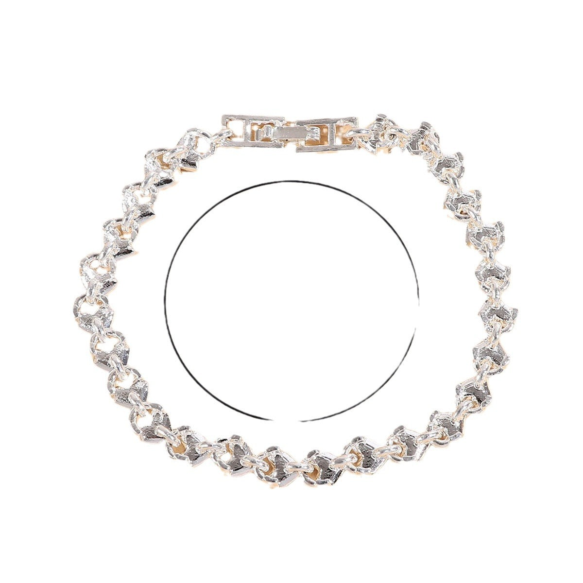 Cross-Border Hot-Selling European and American Simple Natural Full Diamond Crystal Roman Bracelet Women's Bangle Live Streaming Benefit Item