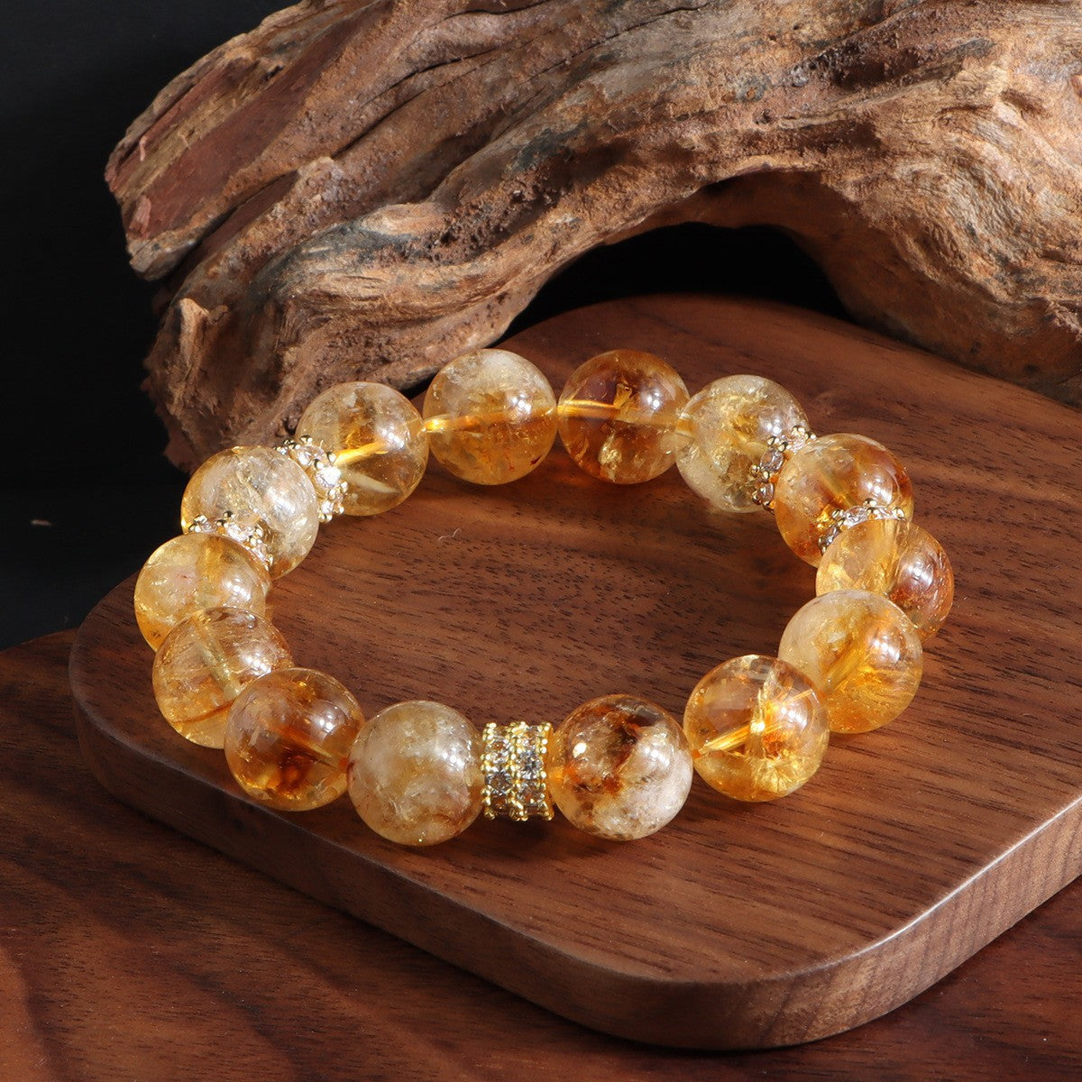 Fortune Energy Natural Yellow Pagoda Crystal Beaded Bracelet for Women High-end Tiger Eye Stone Bracelet Wholesale