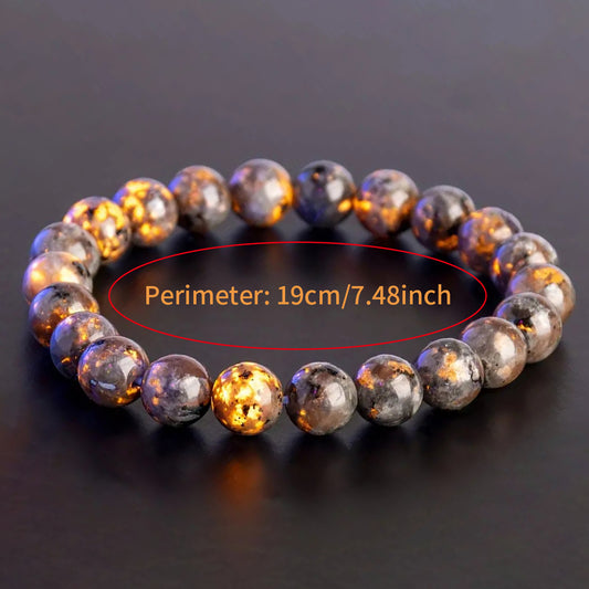 Bracelet Jewelry Natural Flame Stone Bracelet Unisex Single Circle Beaded Energy Bracelet