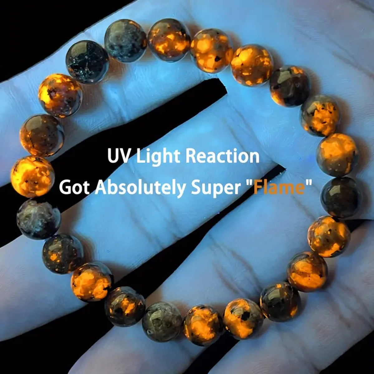 Bracelet Jewelry Natural Flame Stone Bracelet Unisex Single Circle Beaded Energy Bracelet